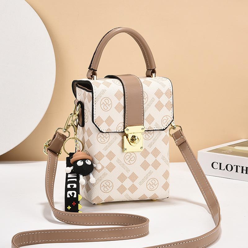 2025 new retro mini mobile phone bag fashionable flower versatile messenger handbag bag woman