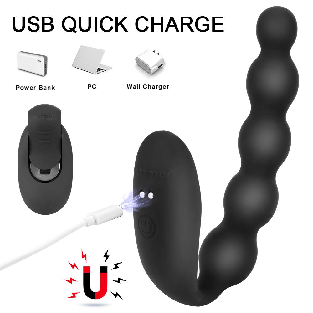 Prostate Massager Dildo Vibrators Adult Products 10 Speed Wireless Remote Control Anal Beads Vibrators For Men Women