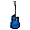 38 "" tamanho completo adulto 6 cordas cutaway folk violão para estudantes iniciantes (Preto)
