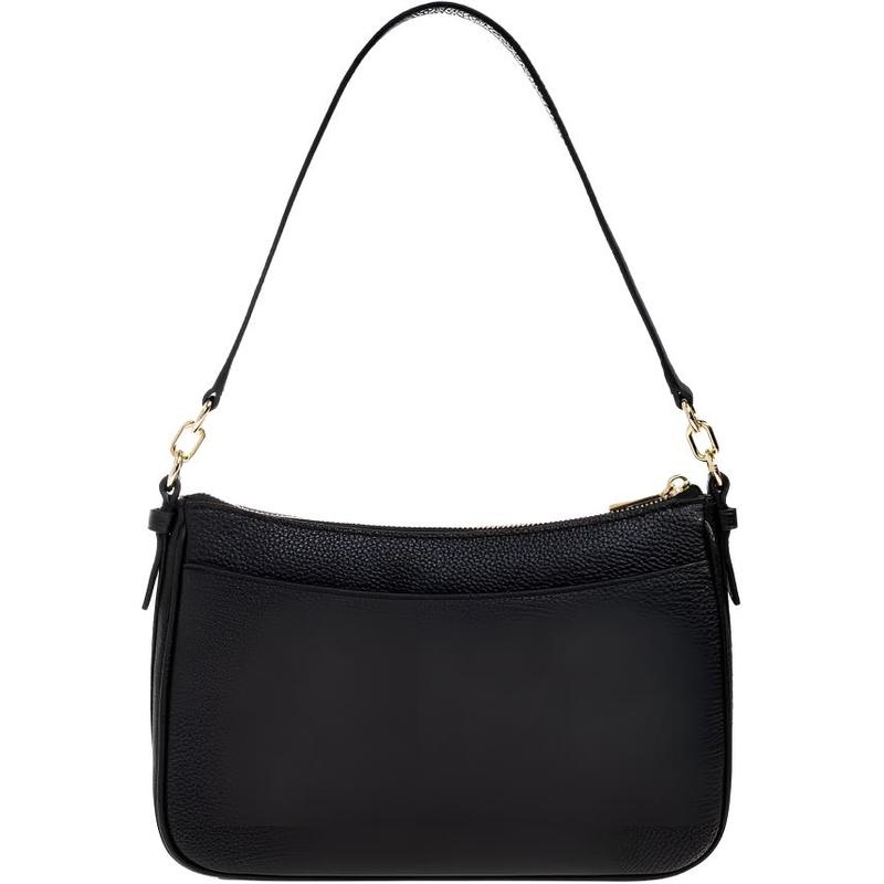 Michael Kors Jet Set Logo Classic Adjustable Detachable Shoulder Strap Calfskin Shoulder Bag Women's Black