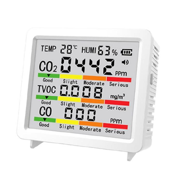 Multifunctional Gas Analyzers Air Quality Monitor Featuring 4Inch Screen Temperature,Humidity CO CO2 TVOC Monitor
