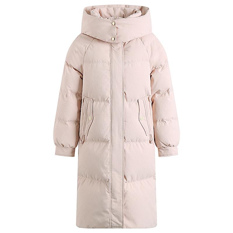 Genuine brand down jacket women's medium and long models, extremely cold and super thick winter new models, over-knee long hooded thickened winter jac