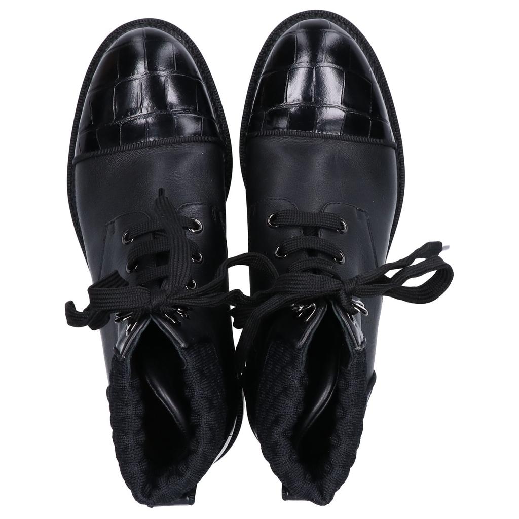 Christian Louboutin [Beautiful Condition] MAYR Lace-Up Ankle Boots shoes 35 blackUsed