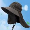 Lightweight Summer Hat Breathable Mesh Bucket Hat 360-Degree Sunshade Fisherman with Detachable Face