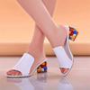 New Slippers Fashion Versatile Comfort Women Shoes Thick Heels Simple High-end Sandals Daily Temperament Office Lady High Heels