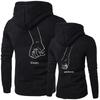 Couple Letter Matching Print Sweater Valentine Hooded Jumper Hoodie