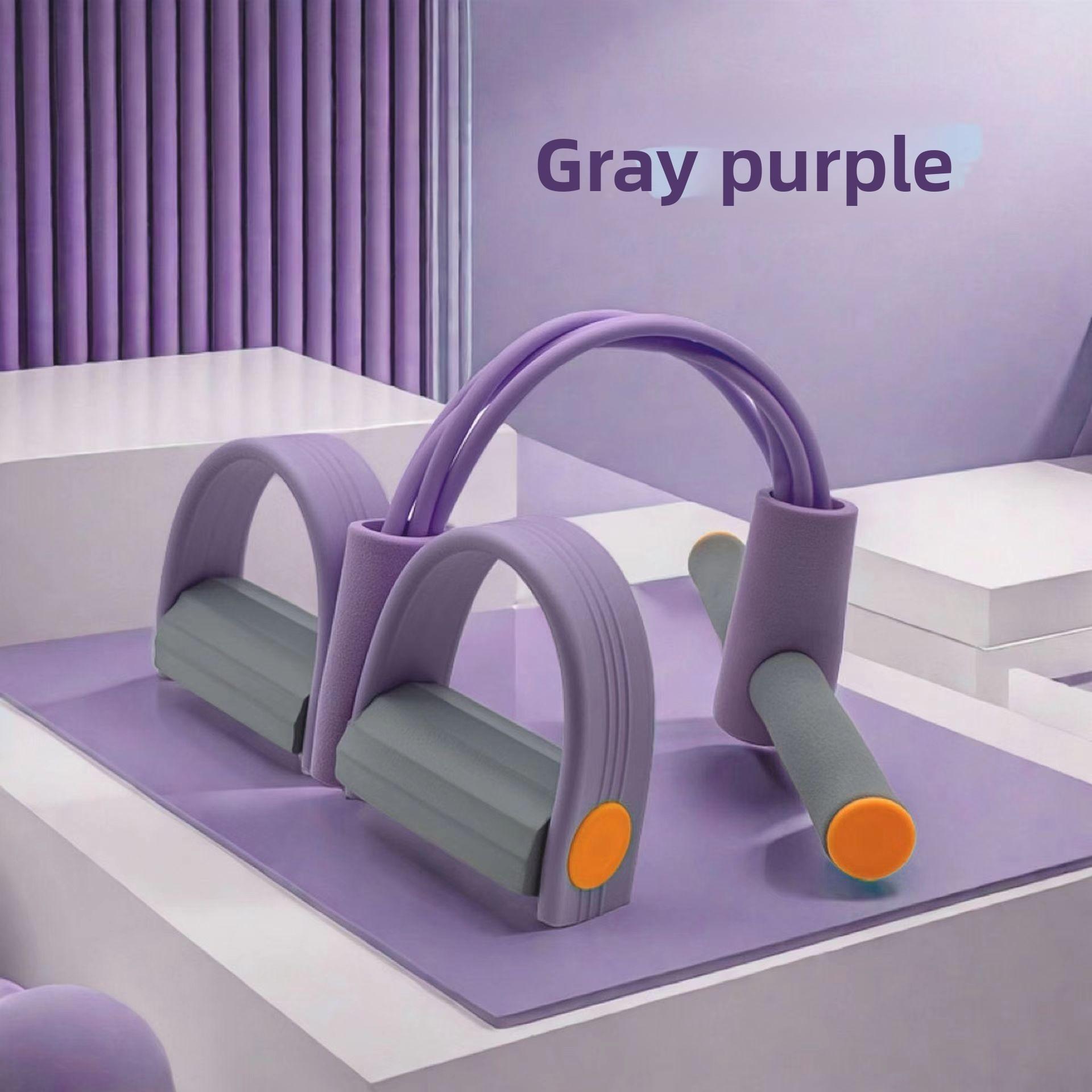 

1 шт. TPE педальный эспандер для тренировки пресса и упражнений для ног, оборудование для домашнего спортзала с эластичными лентами 4 tubes фиолетовый