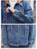 2024 Frühling/Herbst Damen Lockerer Kapuzen-Zwei-in-Eins Jeansjacke - Große Größe Studenten-Top