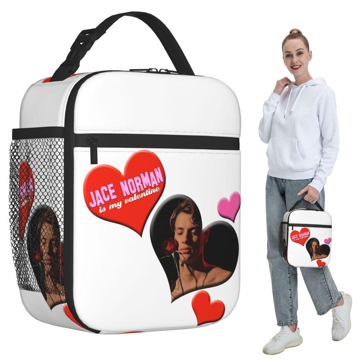 Jace Norman Is My Valentine Insulated Lunch Bag for Kids School Cooler Thermal Food Box Tote Leakproof Lunch Boxes Container One Size