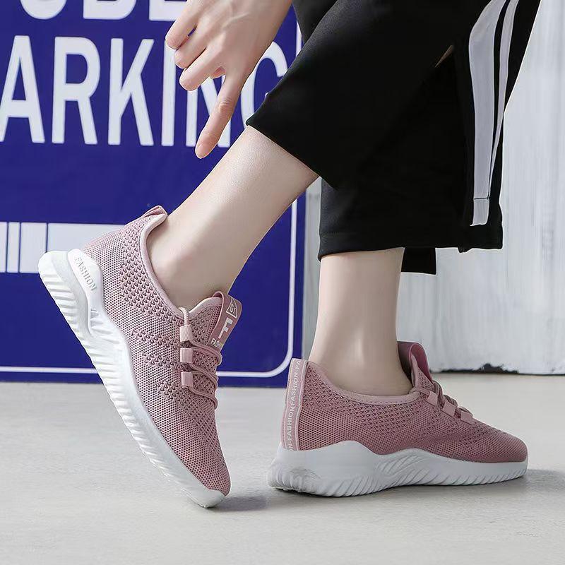 New fly-woven mesh shoes comfortable and breathable mesh shoes student shoes running couple shoes