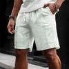 Men Spring Summer Striped Tie Sports Shorts Simple Casual Five-point Pants