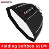 TRIOPO 55cm 65cm 90cm 120cm Foldable Octagon Softbox Bowens Mount for Sokani X100 COLBOR CL60 Godox Aputure LED Video Light