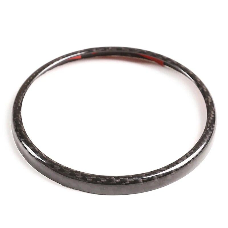 Real Carbon Fiber For Alfa Romeo Giulia Stelvio Car Rear Logo Circle Cover Trim Sticker Car Exterior Accessories