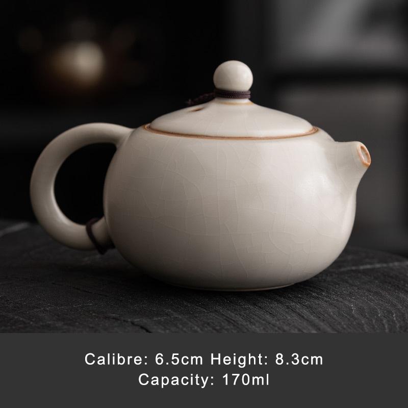 

ПИННИ 170 мл Керамический чайник Сиши Жу窑 Традиционный процесс кракле Чайник Ретро Традиционная китайская посуда для напитков