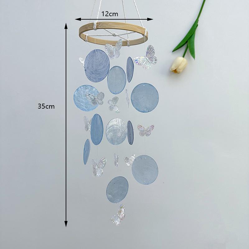 Butterfly Shell Wind Chime DIY Kit - Handmade Hanging Ornament for Wall, Window, or Balcony Decor