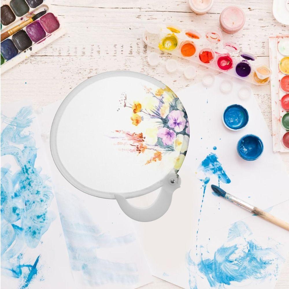 Heißes Leeres Design DIY Weißer Faltfächer Tragbarer Handwerk Handgehaltene Runde Faltfächer Handfächer Partygeschenke Tägliche Nutzung Sommer