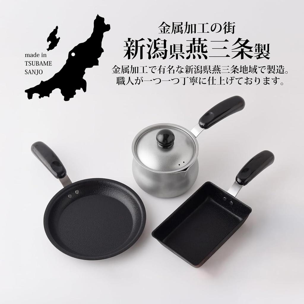 Ernest Small Milk Pan with with Spouts on Both Gas Stove Stainless Convenient Made in Lid, 11cm, 0.8L, Sides, Only, Steel, Pot, Tsubame-Sanjo, Japan,