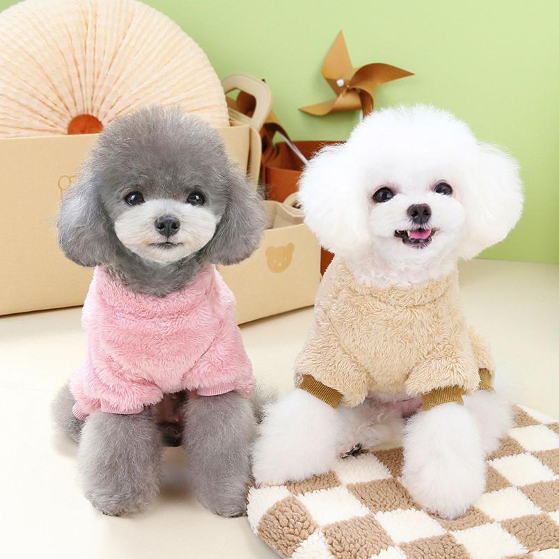 Warm Fleece Pet Overalls Suitable For Small Dogs Cats Jumpsuit Puppy Clothes French Bulldog Chihuahua Pajamas Poodle Outfits Pet Supplies Decor