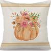 Autumn Harvest Pumpkin Letter Pillow Thanksgiving Flax Pillow Case Home Sofa Pillow Case