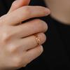 Letter Mom Ring Women's Stainless Steel Minimalist Finger Rings Jewelry Mother's Day Gift