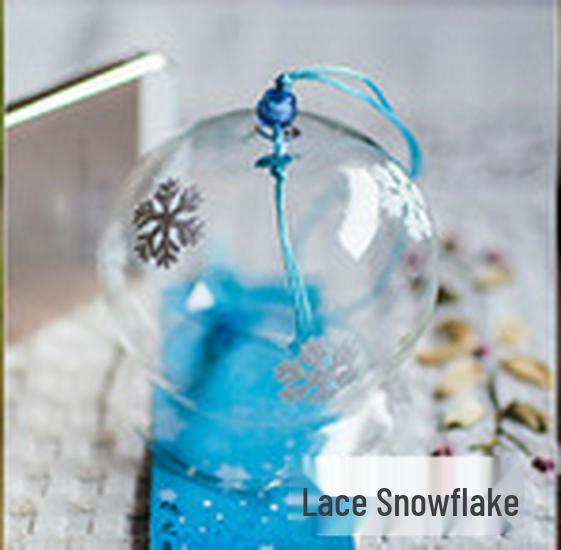 Cherry Blossom Glass Wind Chime - DIY Transparent Hanging Ornament