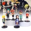 One Piece 6pcs Role Pvc Toy Model Desktop Decoration Children Gift Christmas