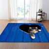 Kawaii Katzen Teppich Heimdeko Wohnzimmer Teppich Flannel Cartoon Kätzchen Schlafzimmer Teppich für Jungen Bodenteppich Weicher Küchenteppich Fußmatte