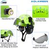 Safety Helmet With Visors Built In Goggles Earmuff Noise Reduction Stickers For Engineer ABS Hard Hat ANSI Industrial Work Cap