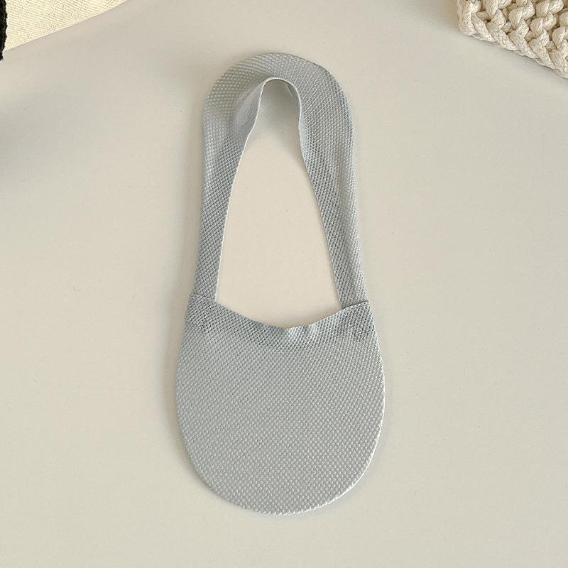 Damskie Letnie Cienkie Bezszwowe Siateczkowe Oddychające Jednolite Kolory Antypoślizgowe Wchłaniające Pot Niewidoczne Skarpetki