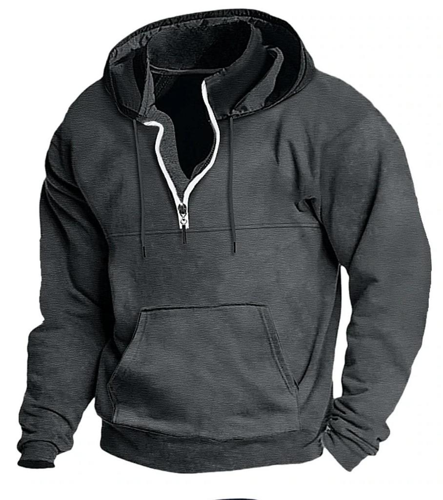 2023 Autumn/Winter Thick Hooded Men’s Printed Loose Sweatshirt