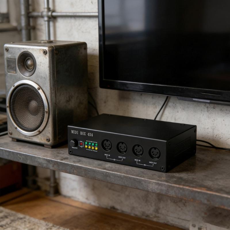 USB Controller 4 In 4 Out Splitter For Multiple Device Connection Plugs And Play Design Plastic Construction