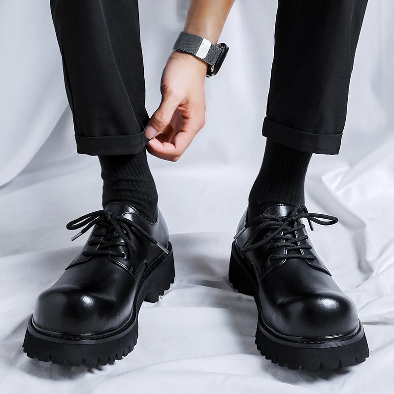 FashionSpring Мужская платформа Breathe Small Leather Shoes Новая модная тенденция — фото 3