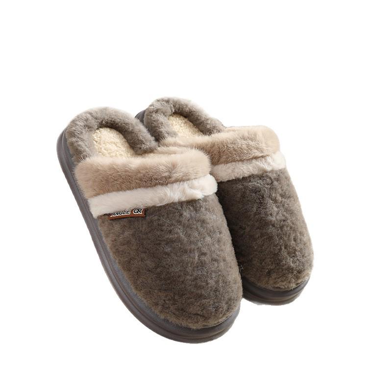New 2025 Indoor/Outdoor Non-slip Furry Cotton Slippers for Couples - Thickened Winter Edition