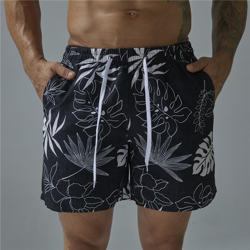 

Loose Surfing Shorts Printed Large Size Men s Five-cent Big Pants Beach Belt Lining L
