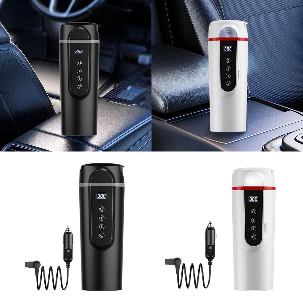 12V 24V Car Kettle Boiler Car Heating Cup Warmer Digital Display Car Electric