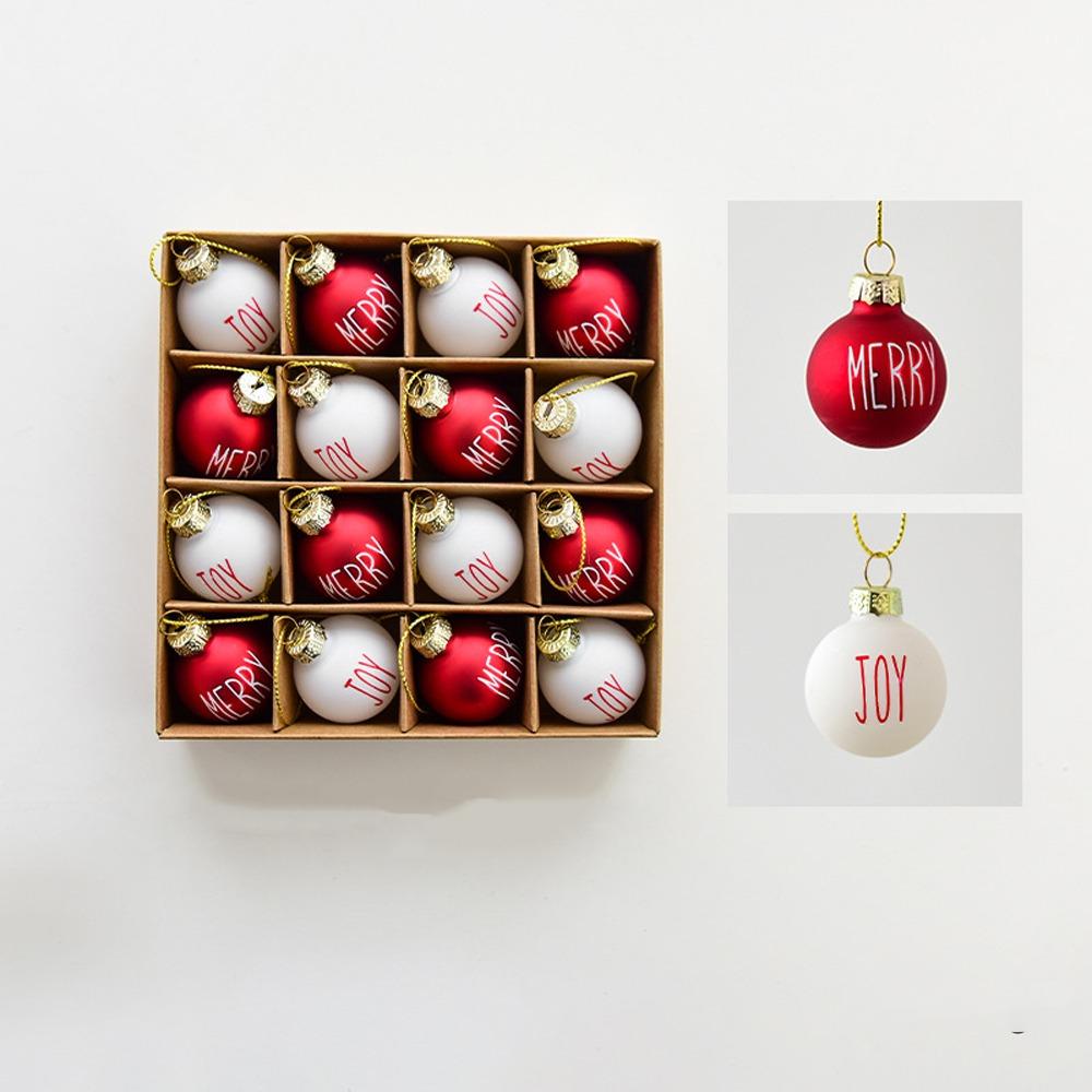 Hanging Glass Christmas Ball Ornaments Painted Christmas Spheres Pendant  Xmas Tree Decoration