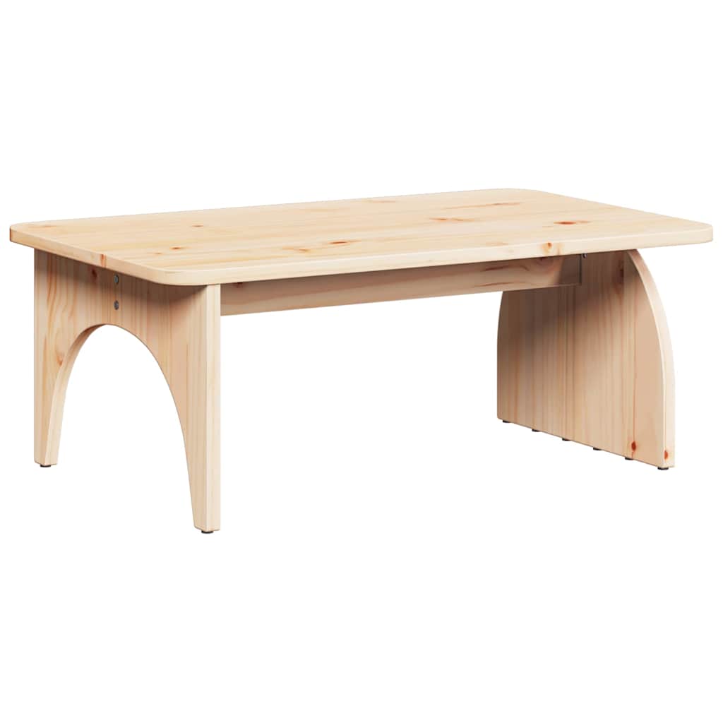 Natural Coffee Table 80 x 50 x 31 cm Solid Pine Wood