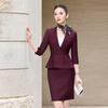 Women's 3/4 Sleeve Three-Piece Professional Suit