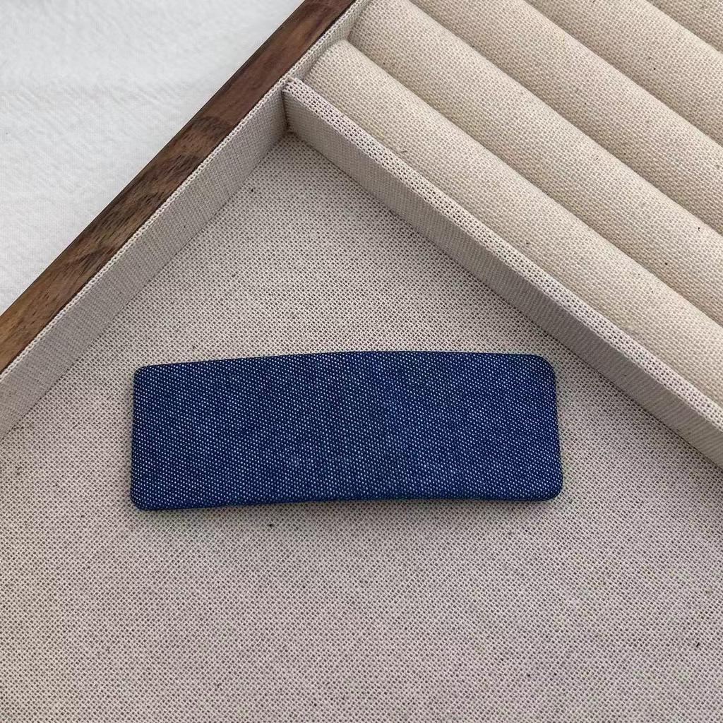 Korean Retro Denim Blue Hair Clip: Versatile BB Clip for Stray Hair & Bangs, New Women's Accessory