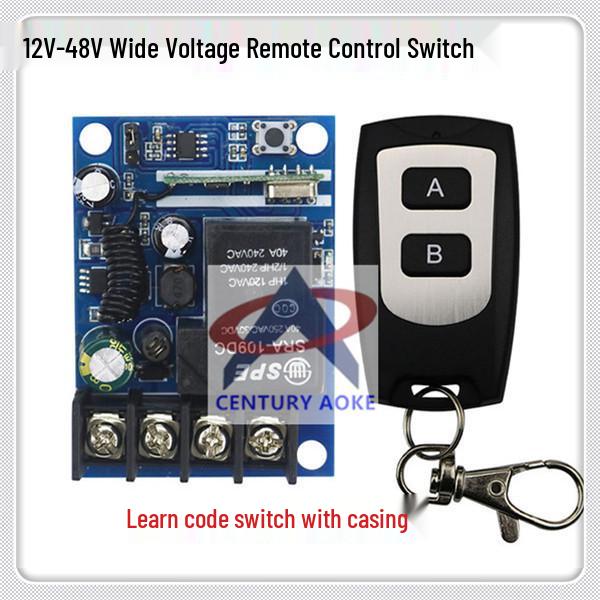 DC12V/24V Waterproof Car Horn/Light Remote Switch with 2-Key (Open/Close) Control Single Channel Remote Switch
