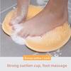 Silicone Foot Scrubber Massager Bath Mat With Nonslip Suction For Home Use