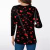 Women's T Shirt Print 3/4 Sleeve Daily Weekend Fashion Basic V- Neck Regular Top