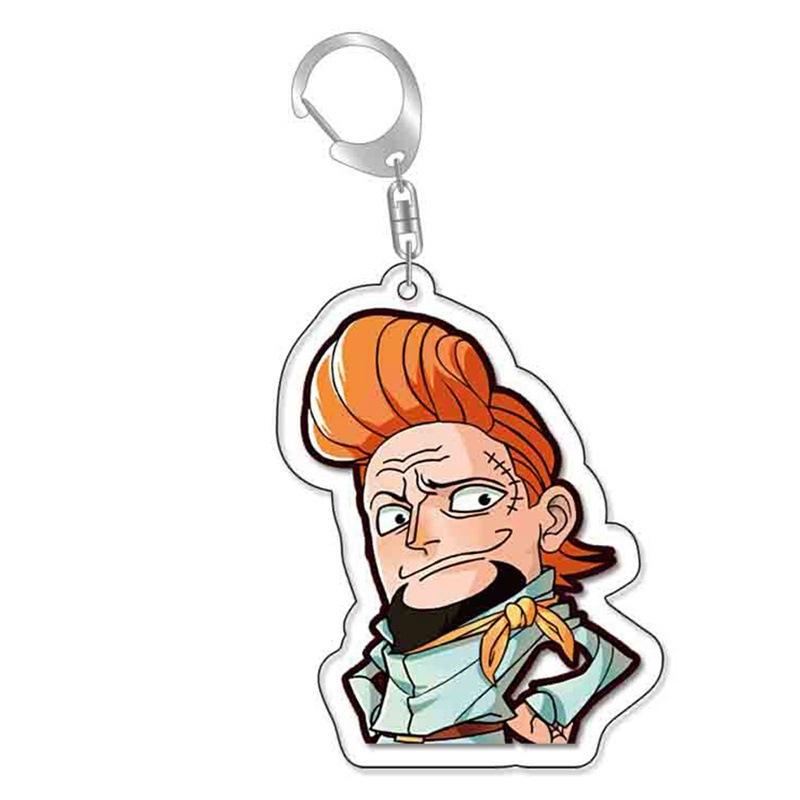 Acrylic Key Chain for One Piece Franky Trafalgar Law Jinbe Monkey D. Luffy Thatch Anime Peripheral Pendant Acrylic Key Buckle