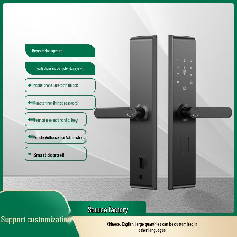 Homestay Smart Fingerprint Lock: Universal Remote Password Lock for Apartments, Hotels, and Homes – Ideal for Wooden and Security Doors