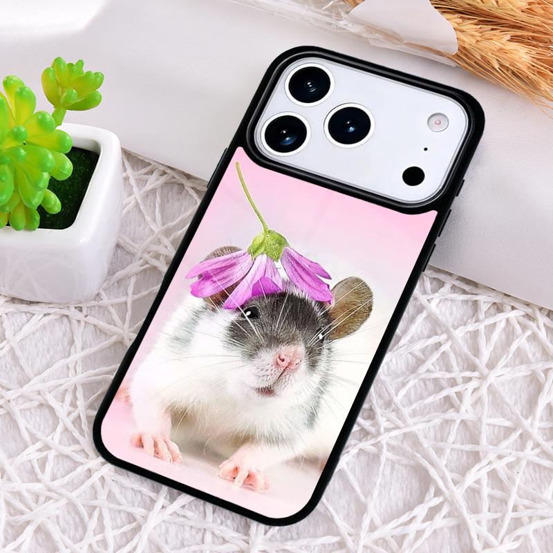 Mouse Rat Soft Shockproof Phone Case for iPhone 17 Air 16e 15 11 12 14 13 Pro Max Cover Coque