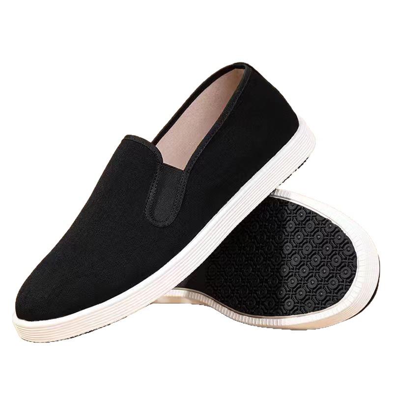 Men's Slip-On Old Beijing Cloth Shoes: Comfortable, Breathable, Non-Slip, Soft Sole, Ideal for Spring and Autumn