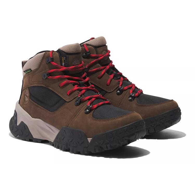 Timberland Motion Scramble Schnür-Mid Wasserdicht Dunkelbraun Nubuk Herren Sneaker TB0A68BZ-W07