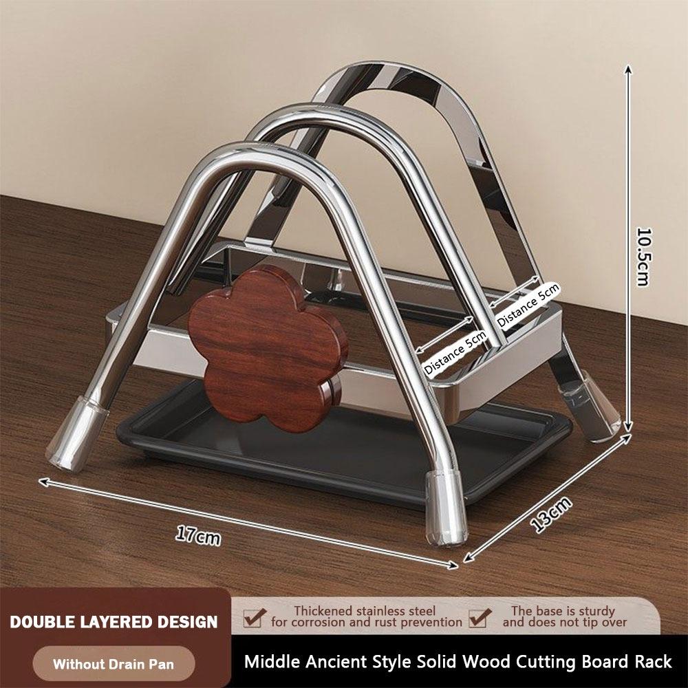 Nützlicher Edelstahl-Schneidebrett-Halter Stabiles verdicktes Schneidebrett-Gestell Rostfreier platzsparender Topfdeckel-Ständer für die Küche