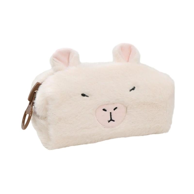 

Cartoon Plush Pencil Case for Student Girl Women Large Capacity Pen Organizers Bag Pencil Pouches Travel Cosmetic Bag