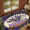 1Pcs Anti Fatigue Kitchen Rugs,  Lavender Print Waterproof Non-Slip Thick Cushioned Kitchen Mat Heavy Duty Comfort Standing Mat for Kitchen
